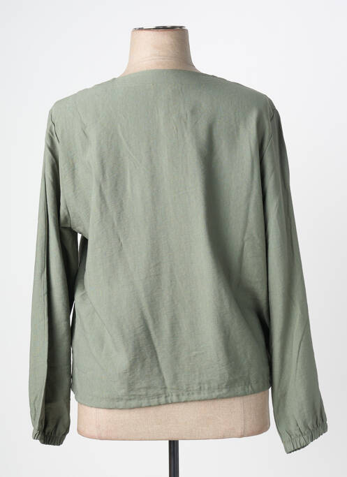 Jachete casual guler rotund verde JOY OF LIFE femme