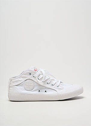 Adidași închidere cu fermoar și șireturi vârf rotund alb PEPE JEANS homme