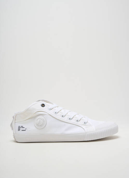 Adidași vârf rotund vârf rotund alb PEPE JEANS homme