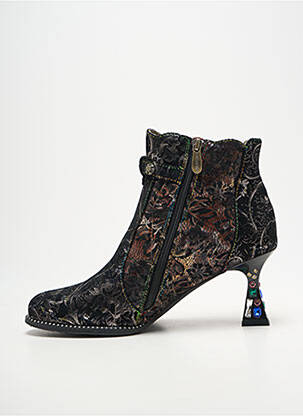 Botine/ghete vârf rotund toc de 7 la 9 cm negru LAURA VITA femeie