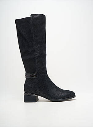 Cizme țesătură satinată toc de 4 la 6 cm negru METAMORF'OSE femme