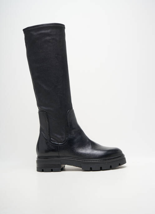 Cizme țesătură satinată toc de 4 la 6 cm negru MJUS femme