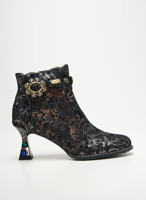 Botine/ghete vârf rotund toc de 7 la 9 cm negru LAURA VITA femme