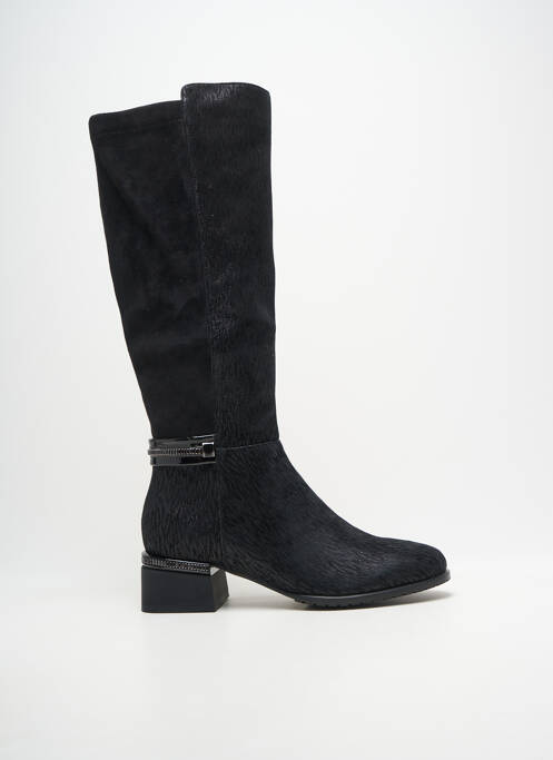 Cizme țesătură satinată toc de 4 la 6 cm negru METAMORF'OSE femme