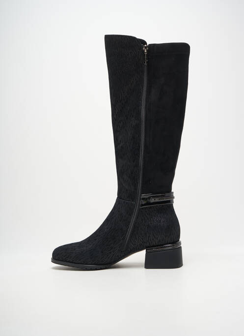 Cizme țesătură satinată toc de 4 la 6 cm negru METAMORF'OSE femme