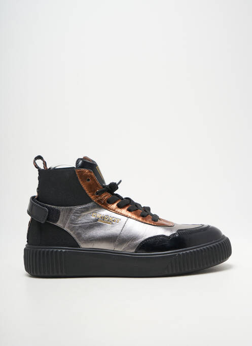 Adidași vârf rotund toc de 4 la 6 cm argintiu CRICKIT HAMBURG femme