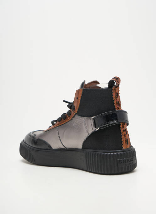 Adidași vârf rotund toc de 4 la 6 cm argintiu CRICKIT HAMBURG femme