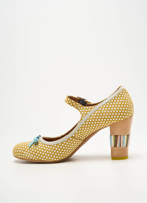 Pantofi cu toc închidere cu buclă(e) toc înalt de 10cm și mai mult galben NEMONIC femme