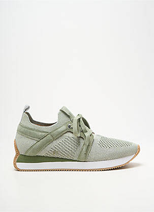 Adidași țesătură satinată toc plat până la 3 cm verde EMILIE KARSTON femeie