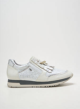 Adidași material neted toc plat până la 3 cm argintiu ATK femeie