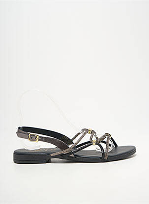 Sandale/pantofi decupați chiquet toc plat până la 3 cm negru DICIOTTOPIU femme