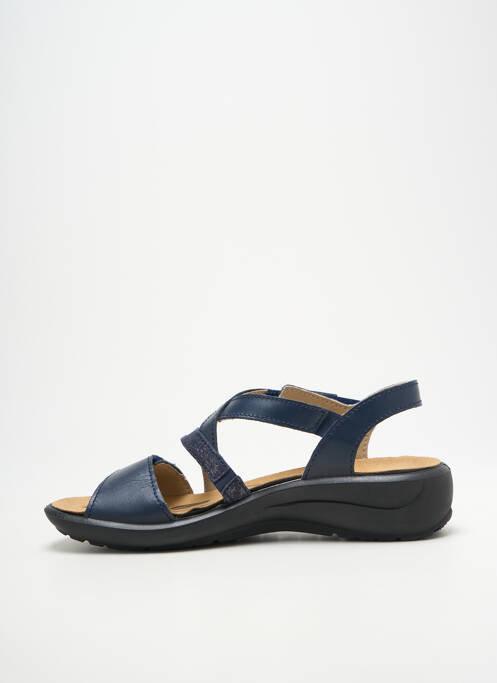 Sandale/pantofi decupați țesătură satinată toc de 4 la 6 cm albastru JOSEF SEIBEL femme