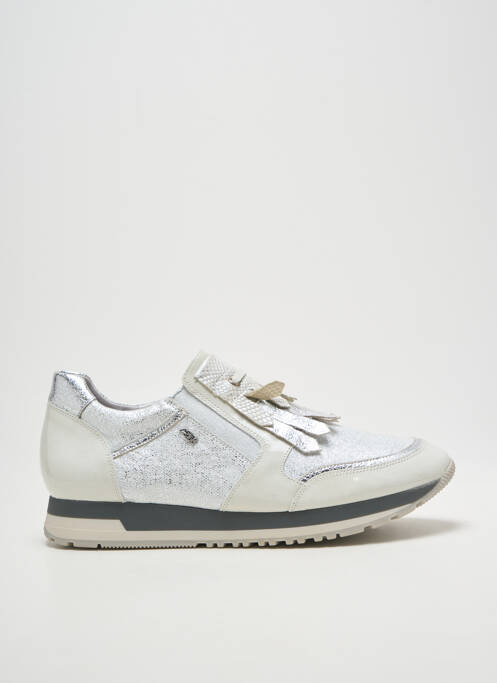 Adidași material neted toc plat până la 3 cm argintiu ATK femme