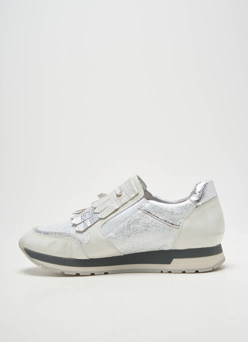 Adidași material neted toc plat până la 3 cm argintiu ATK femme