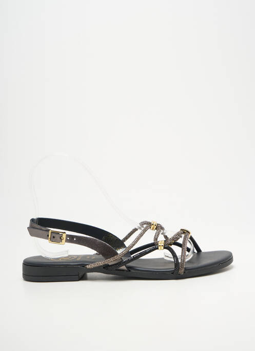 Sandale/pantofi decupați chiquet toc plat până la 3 cm negru DICIOTTOPIU femme