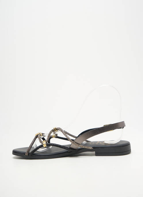 Sandale/pantofi decupați chiquet toc plat până la 3 cm negru DICIOTTOPIU femme