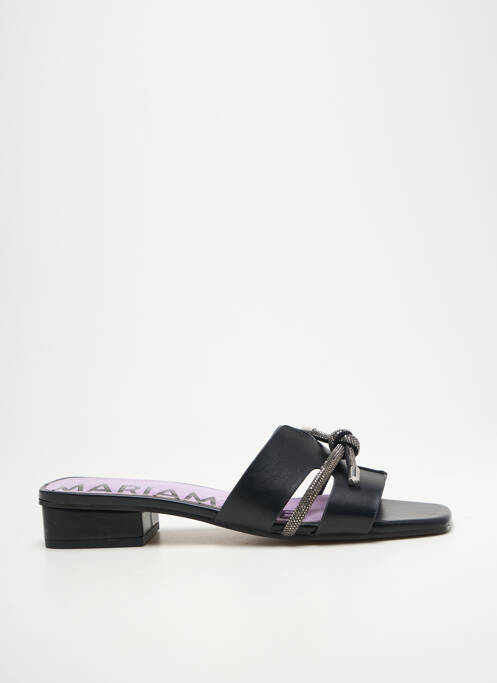 Mulete/saboți tip de talpă amortizantă toc plat până la 3 cm negru MARIAMARE femme