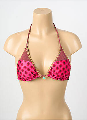 Sutien de costum de baie elasticitate top triunghiuri roz BANANA MOON femme