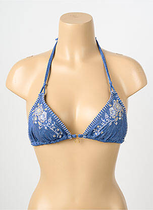 Sutien de costum de baie elasticitate top triunghiuri albastru BANANA MOON femeie