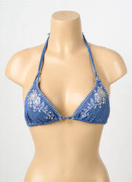 Sutien de costum de baie elasticitate top triunghiuri albastru BANANA MOON femme