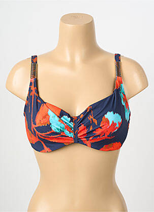 Sutien de costum de baie elasticitate sutien cupe întregi cu decolteu înalt albastru CHANTELLE femme