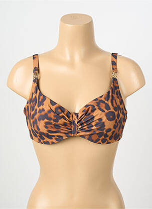 Sutien de costum de baie elasticitate sutien cupe întregi cu decolteu înalt maro CHANTELLE femme