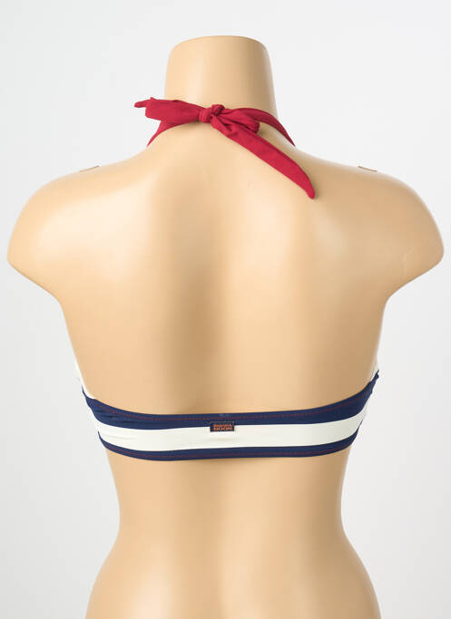 Sutien de costum de baie elasticitate top triunghiuri alb BANANA MOON femme