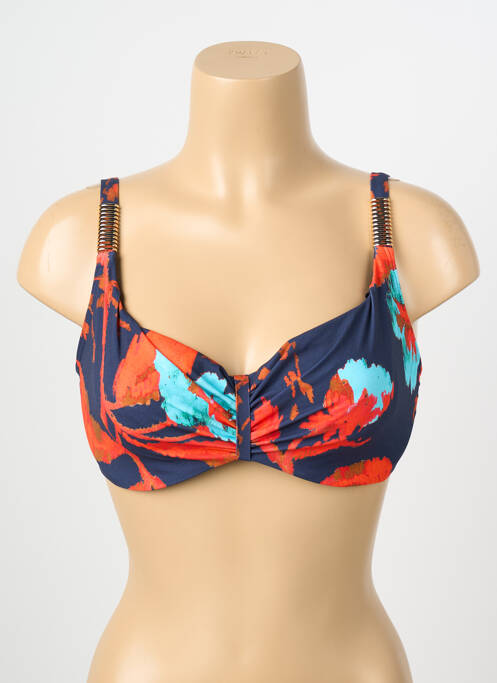 Sutien de costum de baie elasticitate sutien cupe întregi cu decolteu înalt albastru CHANTELLE femme