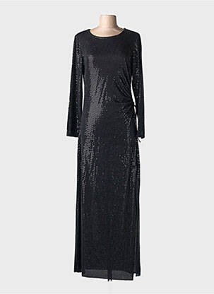 Rochie lungă mâneci lungi mâneci lungi negru ESPERANCE femeie