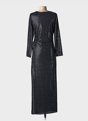Rochie lungă mâneci lungi mâneci lungi negru ESPERANCE femeie