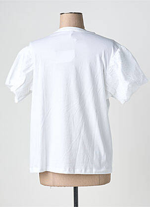 Tricou croială dreaptă mâneci scurte alb TIFFOSI femeie