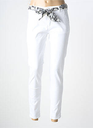 Pantalon slim buzunare alb LE TEMPS DES CERISES femeie