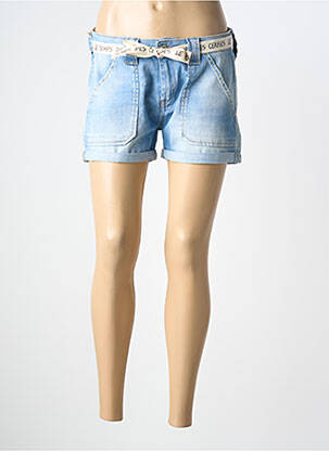 Șort țesătură denim albastru LE TEMPS DES CERISES femeie