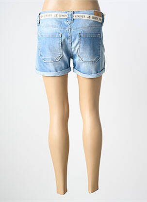 Șort țesătură denim albastru LE TEMPS DES CERISES femeie