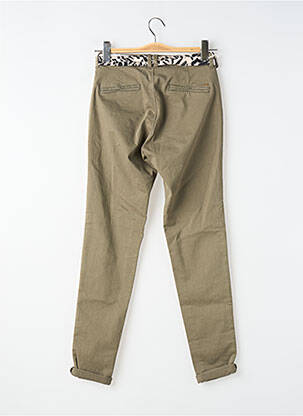 Pantalon slim buzunare verde LE TEMPS DES CERISES femeie