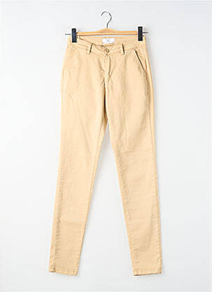 Pantalon slim buzunare bej LE TEMPS DES CERISES femeie