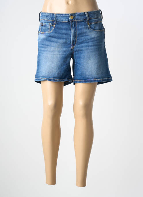Șort țesătură denim albastru LE TEMPS DES CERISES femme