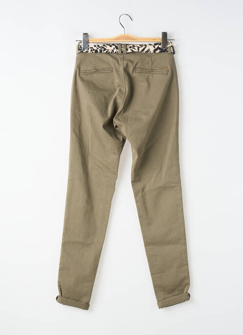 Pantalon slim buzunare verde LE TEMPS DES CERISES femme