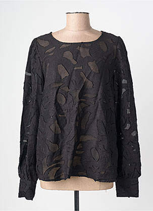 Bluză guler rotund mâneci lungi negru SOYACONCEPT femme