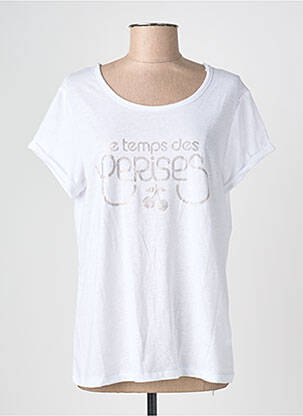 Top mâneci scurte mâneci scurte alb LE TEMPS DES CERISES femme