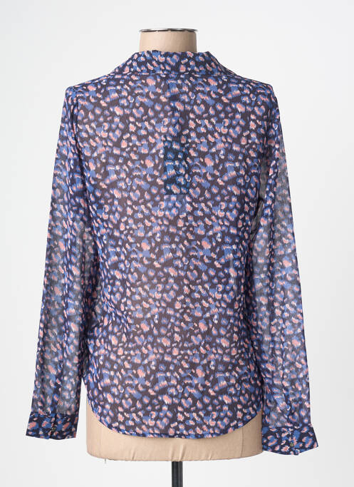 Cămașă imprimeu fantezie mâneci lungi albastru LE TEMPS DES CERISES femme