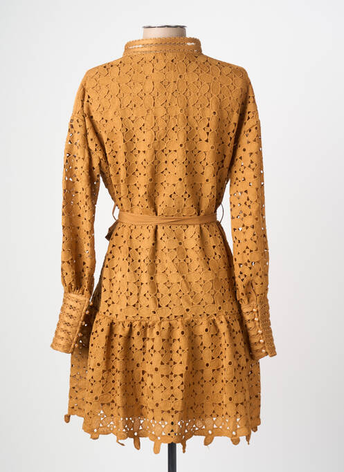 Rochie scurtă mâneci lungi mâneci lungi bej LM LULU femme