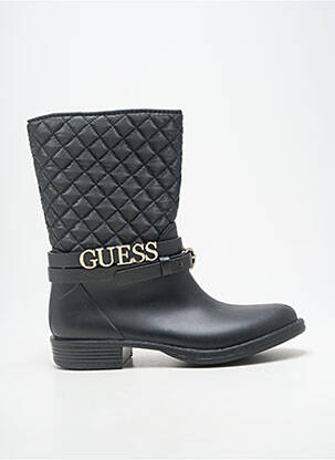 Botine/ghete țesătură satinată toc plat până la 3 cm negru GUESS femeie