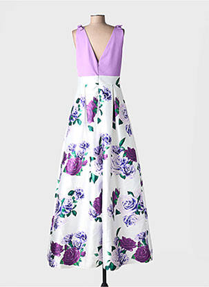 Rochie lungă imprimeu floral fără mâneci violet PROMLIFE femeie