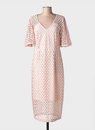 Rochie midi mâneci 3/4 mâneci 3/4 roz JOSEPH RIBKOFF femeie