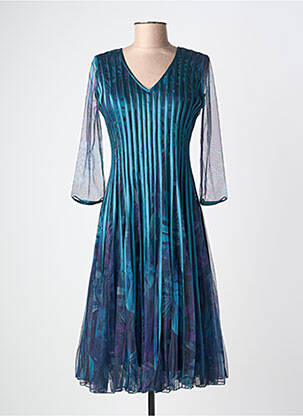 Rochie midi mâneci 3/4 mâneci 3/4 verde PROMULIAS femme