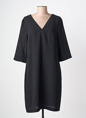 Rochie midi mâneci 3/4 mâneci 3/4 negru FUEGO1 femeie
