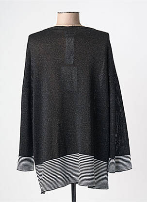 Vestă cu mâneci lungi guler rotund negru VOYAGE BY MARINA RINALDI femeie