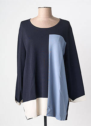 Pulover elasticitate mâneci lungi albastru VOYAGE BY MARINA RINALDI femme