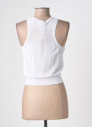 Top țesătură jersey fără mâneci alb MAX MARA femeie